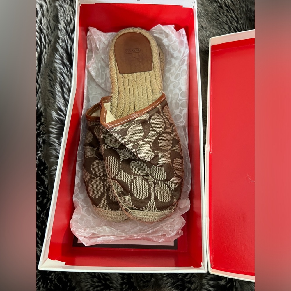 Coach large logo sandals